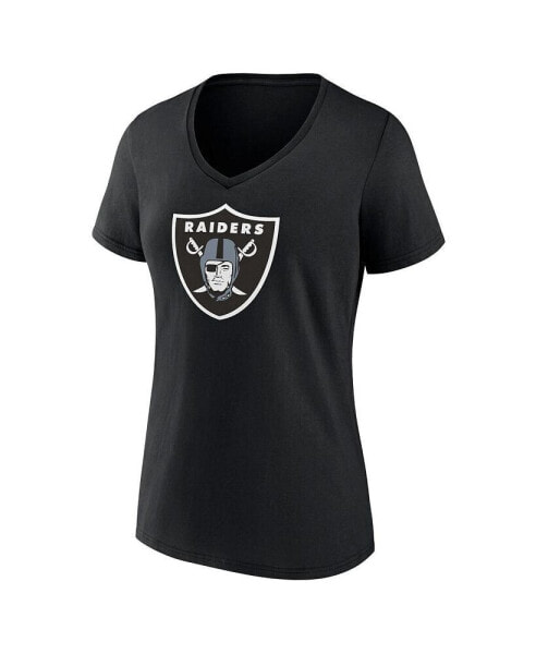 Women's Branded Black Las Vegas Raiders Mother's Day V-Neck T-Shirt