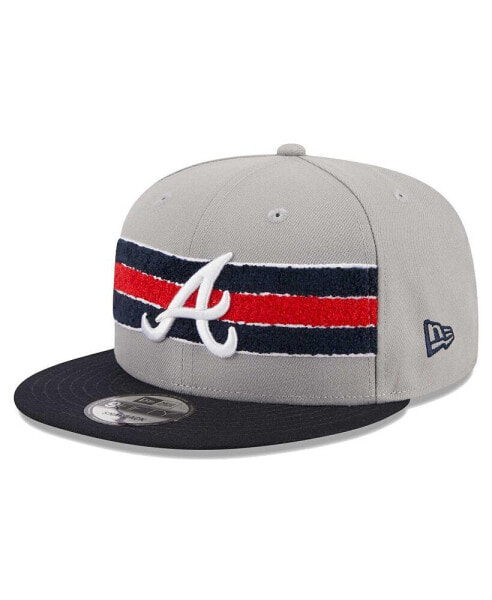 Бейсболка New Era мужская серо-синяя Atlanta Braves Band 9FIFTY Snapback