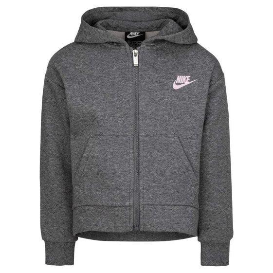 NIKE KIDS Club Fleece High Low full zip sweatshirt