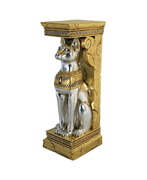 Egyptian Cat Goddess Bastet Pedestal Statue