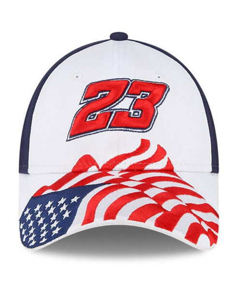 Men's White, Blue Bubba Wallace 9FORTY Americana Snapback Adjustable Hat