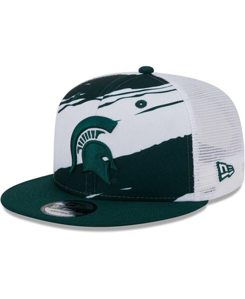 Головной убор бейсболка New Era мужская с зеленой вышивкой Michigan State Spartans Tear Trucker 9FIFTY Snapback Hat