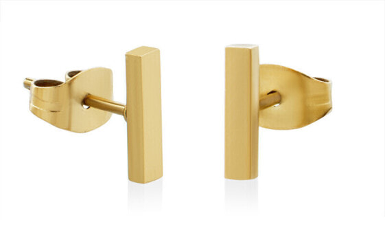 Stylish gold-plated minimalist stud earrings