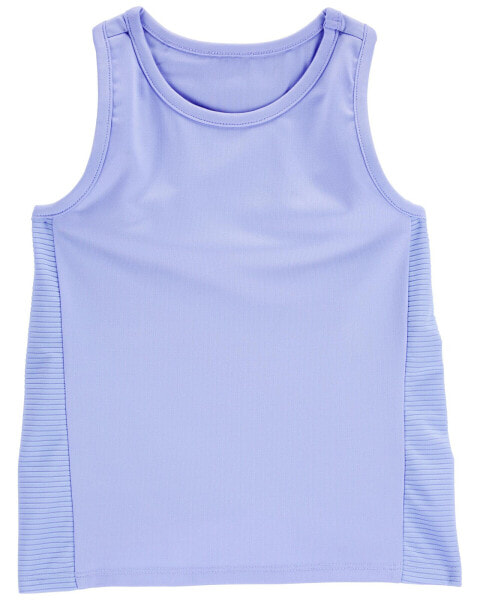 Kid Ribbed Active Tank 6-6X