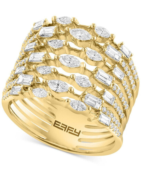 EFFY® Multi-Row Diamond Ring (1-1/3 ct. t.w.) in 14k Gold - Limited Edition, Created for Macy’s.