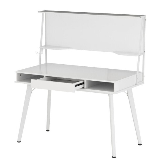 Study Computer Desk With Storage & Magnetic Dry Erase Board