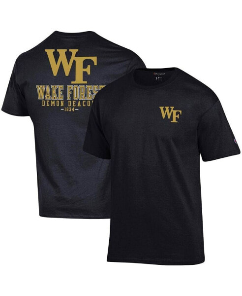 Men's Black Wake Forest Demon Deacons Stack 2-Hit T-shirt