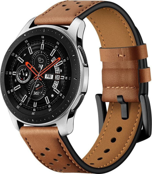 Tech-Protect skórzany pasek do Samsung Galaxy Watch 46mm Brązowy