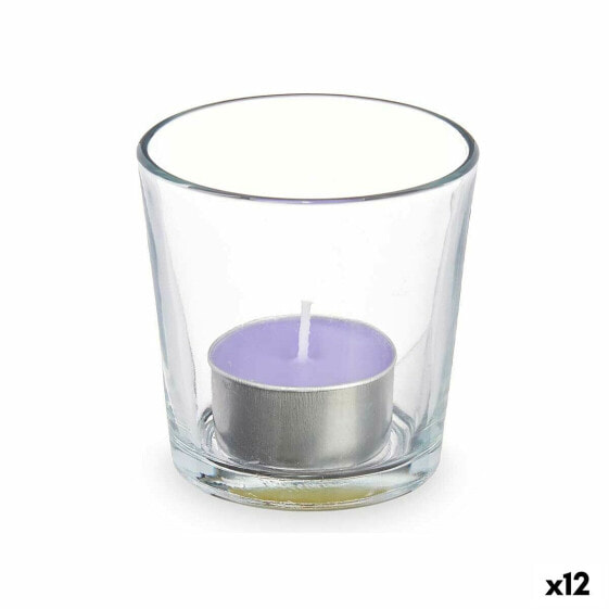 Ароматизированная свеча 7 x 7 x 7 cm (12 штук) Стакан Лаванда