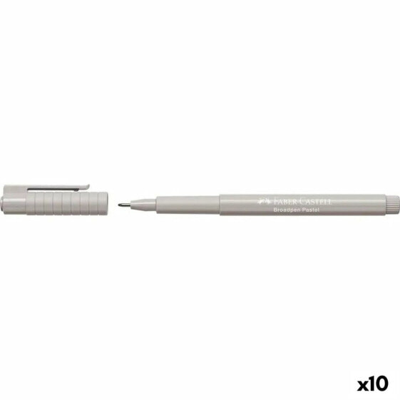 Постоянный маркер Faber-Castell Broadpen Pastel Серый (10 штук)
