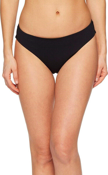 Skin 174961 Womens Varona Hipster Bikini Bottom Swimwear Solid Black Size Large