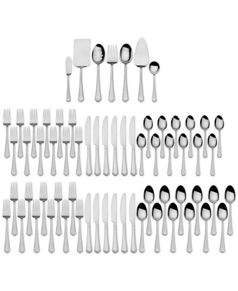 18/0 Stainless Steel 67-Pc. Carleigh Flatware & Hostess Set, Created for Macy's