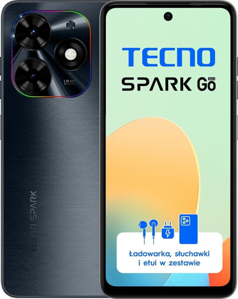 Smartfon Tecno Spark Go 2024 4/64GB Czarny (BG6_64+4_GB)