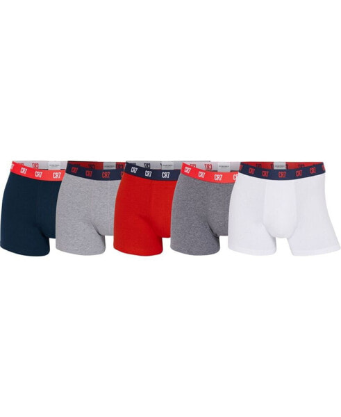 Cristiano Ronaldo Men's Trunk, Pack of 5 with Travel Bag