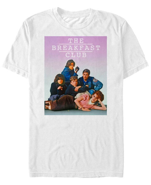 The Breakfast Club Men's Group Pose Faded Background Short Sleeve T-Shirt