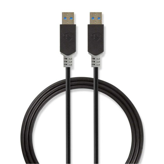 Nedis CCBW61000AT20 - 2 m - USB A - USB A - USB 3.2 Gen 1 (3.1 Gen 1) - Anthracite
