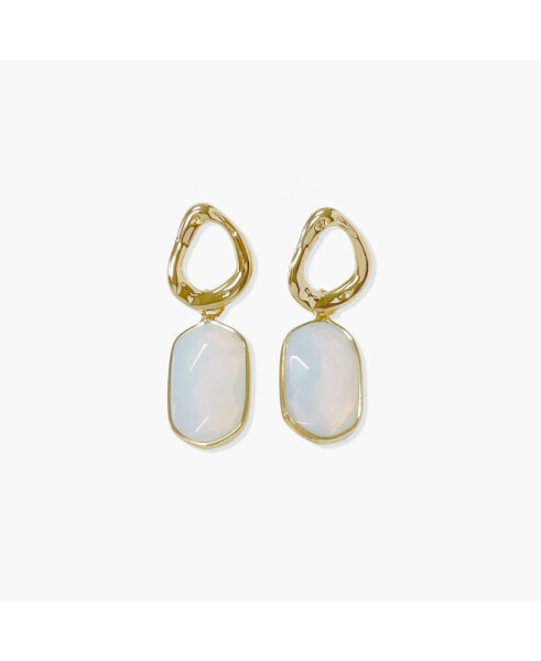 Серьги Sanctuaire Project Oval Opalite золотые