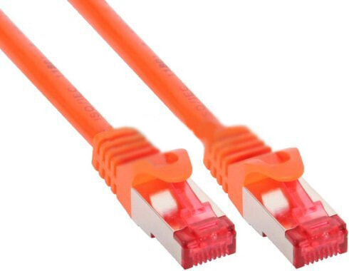 InLine Patch Cable S/FTP PiMF Cat.6 250MHz PVC copper orange 1m