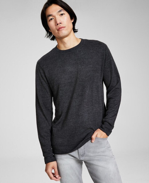 Men's Regular-Fit Solid Crewneck Sweater, Created for Macy's