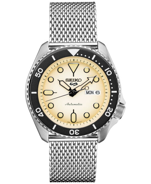 Men's Automatic 5 Sports Stainless Steel Mesh Bracelet Watch 42.5mm