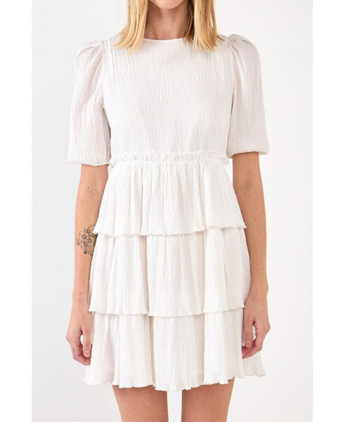 Women's Texture Tiered Dress