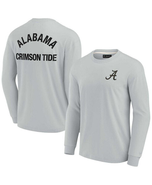 Men's and Women's Gray Alabama Crimson Tide Super Soft Long Sleeve T-shirt