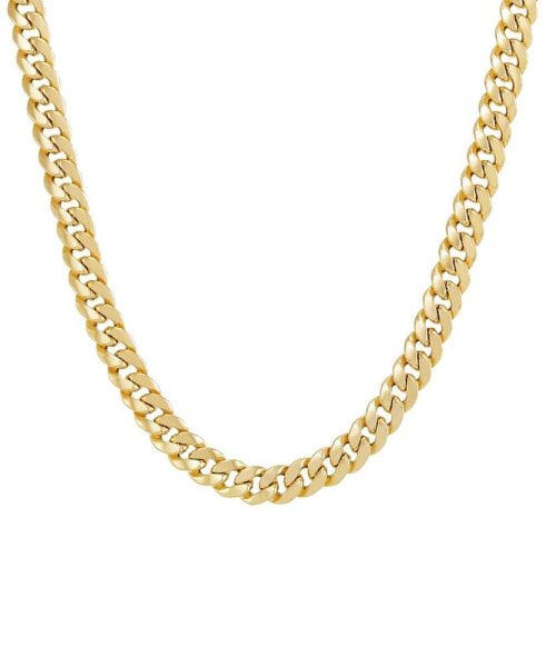 Polished Curb Chain Necklace 22" in 10K Yellow Gold