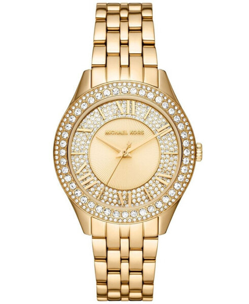 Women's Harlowe Three-Hand Gold-Tone Stainless Steel Bracelet Watch, 38mm