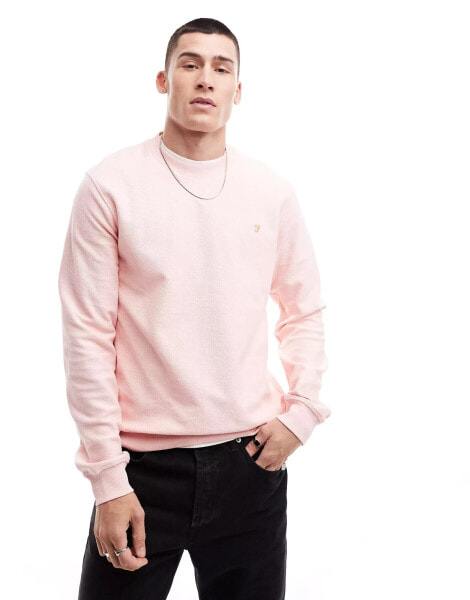 Farah twill sweatshirt in pink