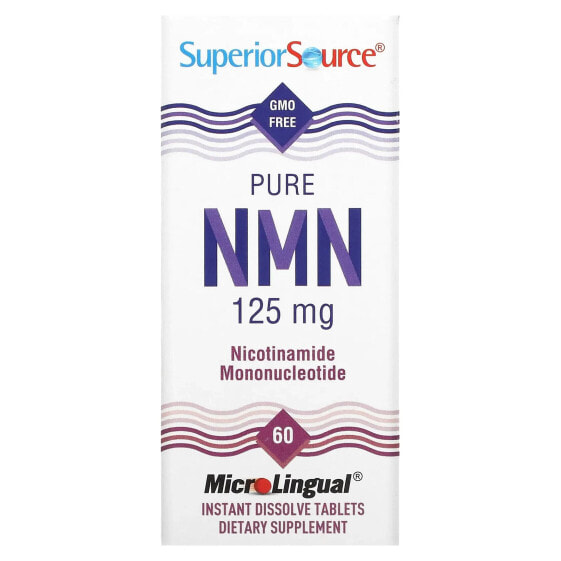 Pure NMN, 125 mg, 60 Instant Dissolve Tablets