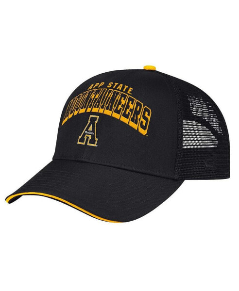 Men's Black Appalachian State Mountaineers Wyatt Primary Team Trucker Adjustable Hat