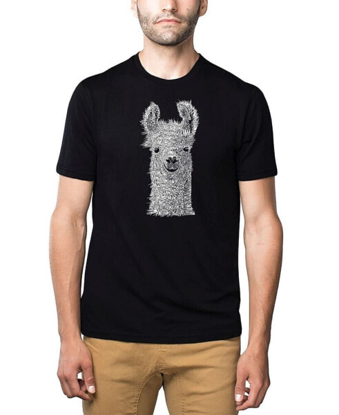 Mens Premium Blend Word Art T-Shirt - Llama