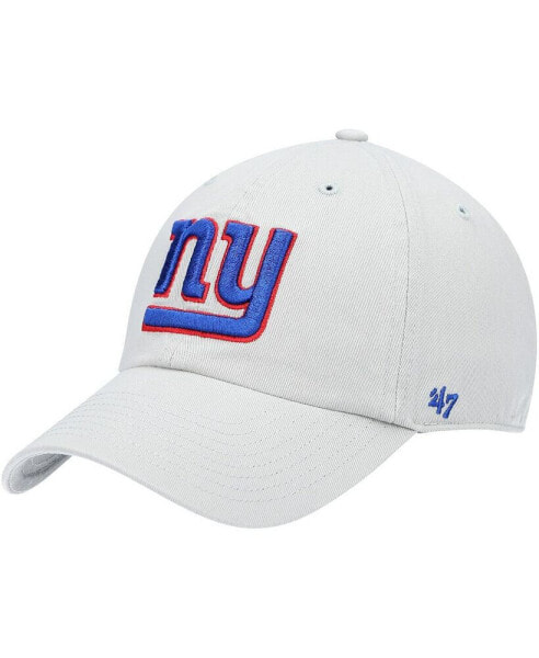 Men's Gray New York Giants Team Clean Up Adjustable Hat