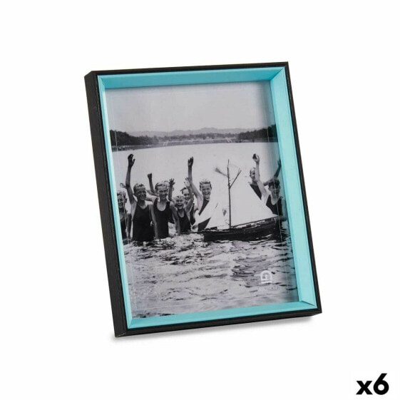 Фото рамка Стеклянный Чёрный Синий Деревянный MDF (6 штук) (3 x 27 x 22 cm)