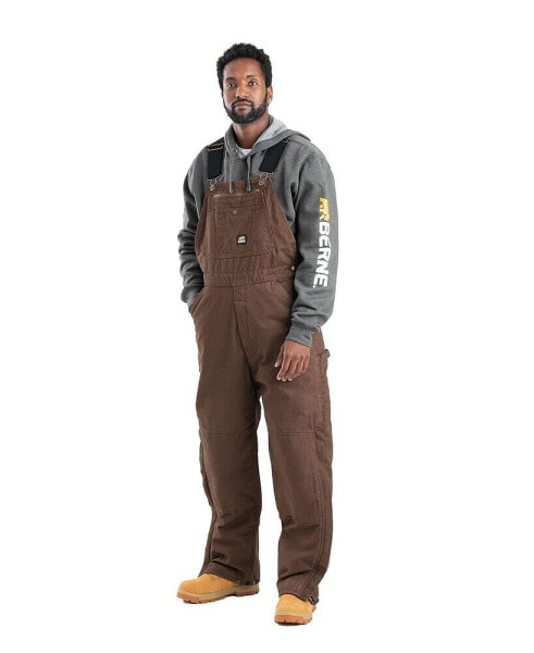 Men's Short Heartland Insulated Washed Duck Bib Overall