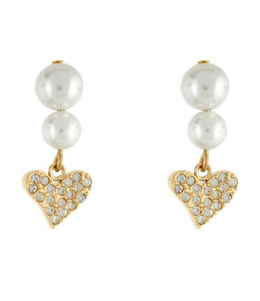 Romantic gold plated earrings with beads Icona LJ1694