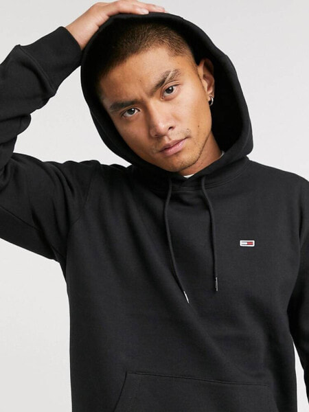 Tommy Jeans logo hoodie in black