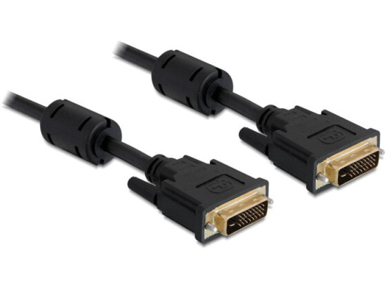 Delock Cable DVI 24+5 male > DVI 24+5 male 3 m black - 3 m - DVI-I - DVI-I - Male - Male - Black