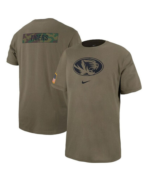 Men's Olive Missouri Tigers Military-Inspired Pack T-shirt