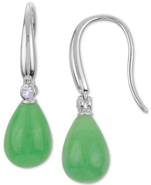 Серьги Macy's Jade & White Topaz