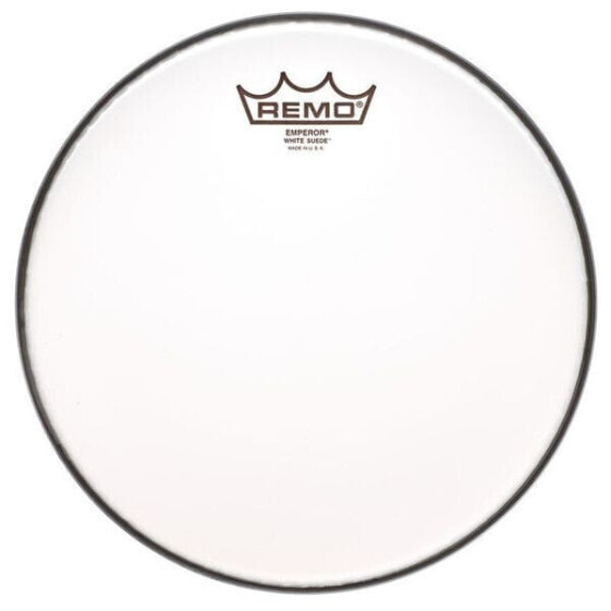 Remo 10" Emperor White Suede