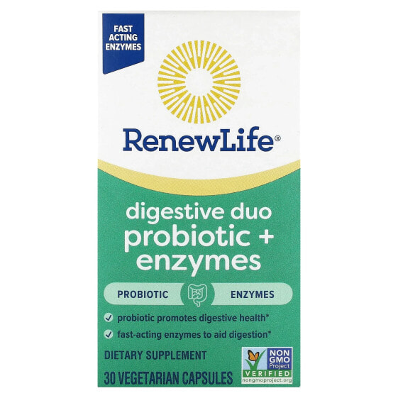 Digestive Duo Probiotic + Enzymes , 30 Vegetarian Capsules