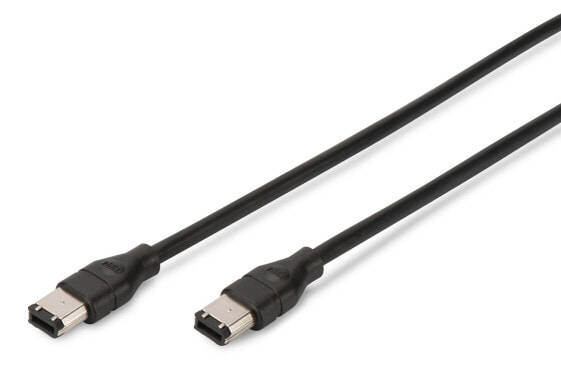 DIGITUS FireWire 400 Connection Cable - FireWire 400 (IEEE 1394/IEEE 1394a) - 6-p - 6-p - Black - Male/Male - 400 Mbit/s