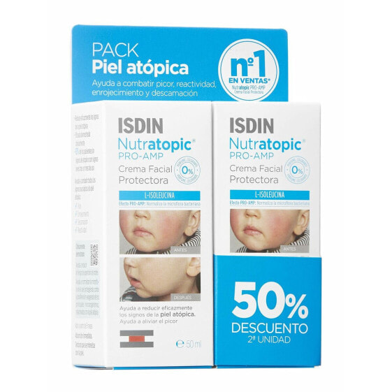 Крем для лица увлажняющий Isdin Nutratopic Pro-AMP Dermo-protective Atopic skin Kids 2 x 50 мл