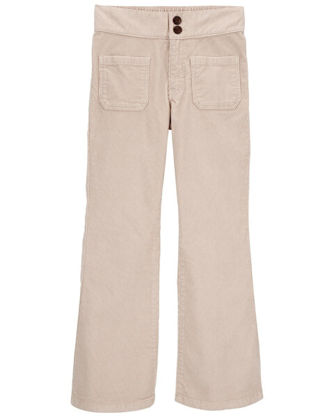 Kid Flared-Leg Corduroy Pants - Brown 5