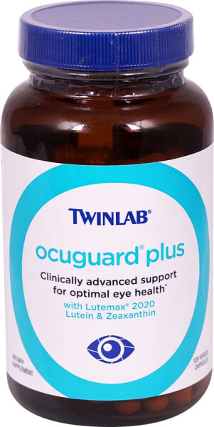 Twinlab OcuGuard Plus with Lutemax 2020 Lutein & Zeaxanthin -- Пищевая добавка  лютеин и зеаксантином  для улучшения зрения --120 растительных капсул
