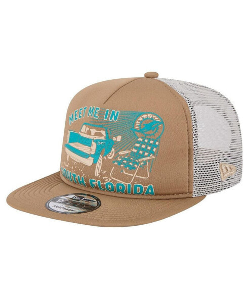 Men's Tan Miami Dolphins Meet Me 9FIFTY Snapback Hat