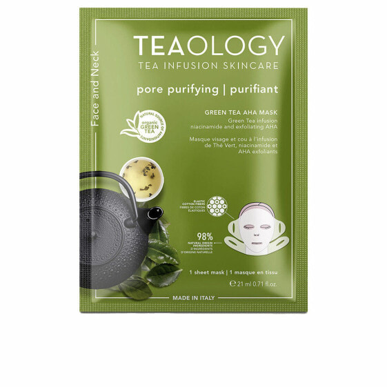 Маска для лица Teaology Шея Зеленый чай Очищающий 21 ml