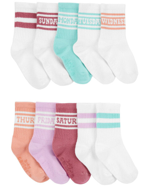 Toddler 10-Pack Weekdays Crew Socks 2T-4T