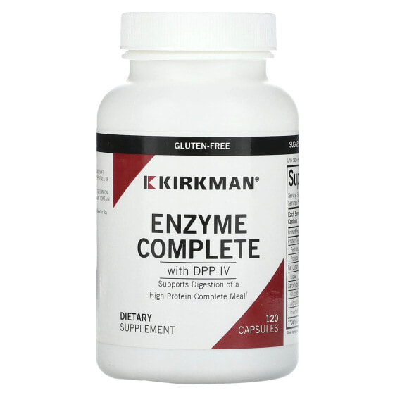 БАД для пищеварительной системы Kirkman Labs Enzyme Complete с DPP-IV, 120 капсул